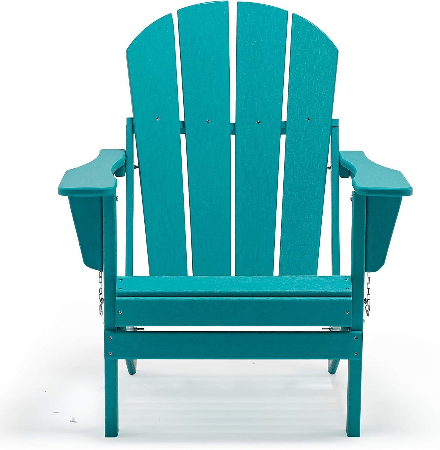 WestinTrends Malibu HDPE Outdoor Patio Folding Poly Adirondack Chair