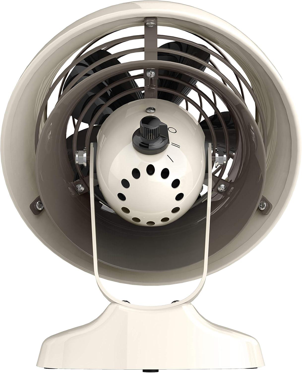 VFAN Mini Classic 2-Speed White Metal Personal Desk Fan