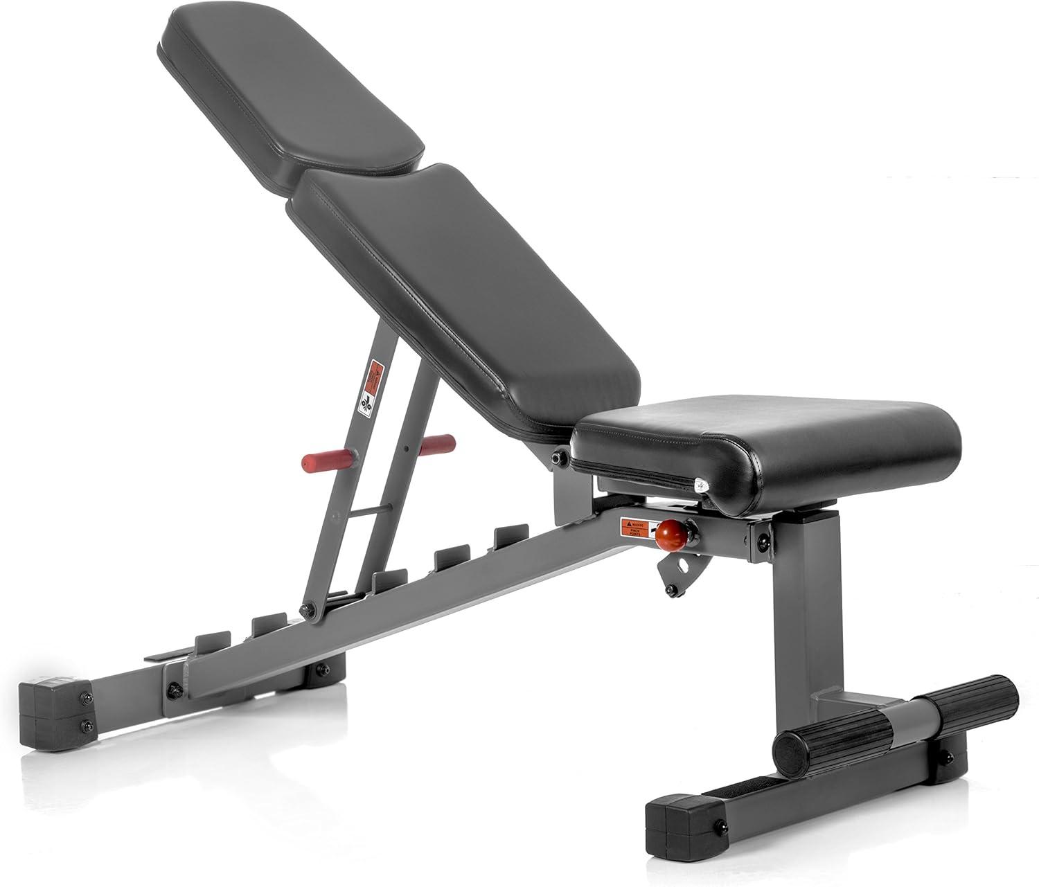 XMark Elite 53" Alloy Steel Adjustable FID Weight Bench with Wheels