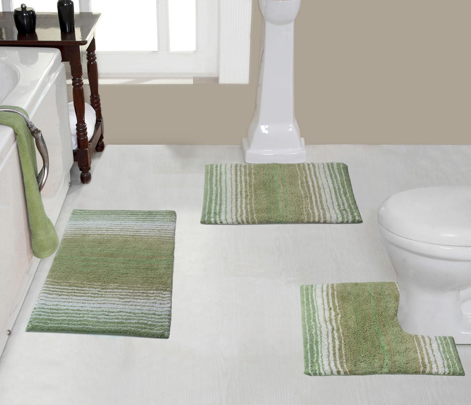 100% Cotton Gradiation Collection Machine Washable 3-Pcs Set with Contour, Sage