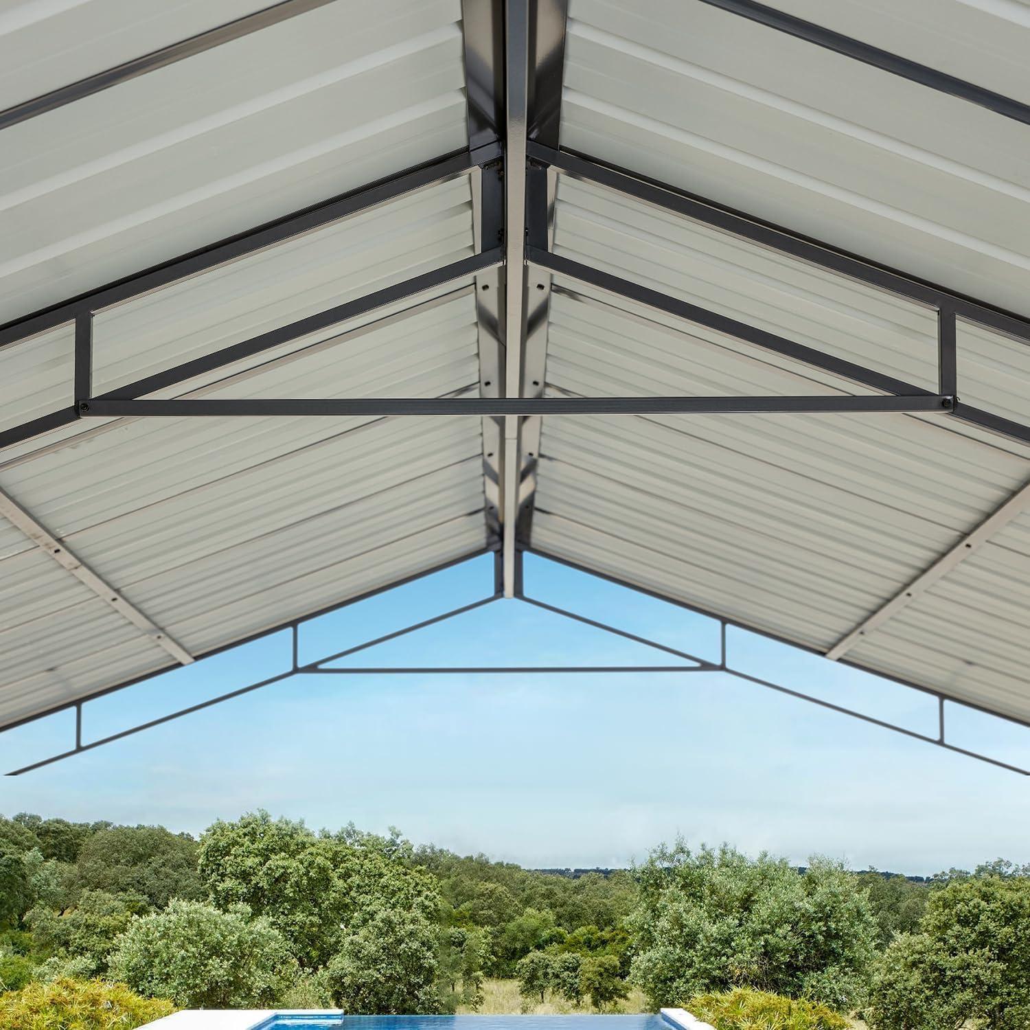EROMMY 10 Ft. W x 15 Ft. D Carport with Galvanized Steel Roof & Reviews | Wayfair