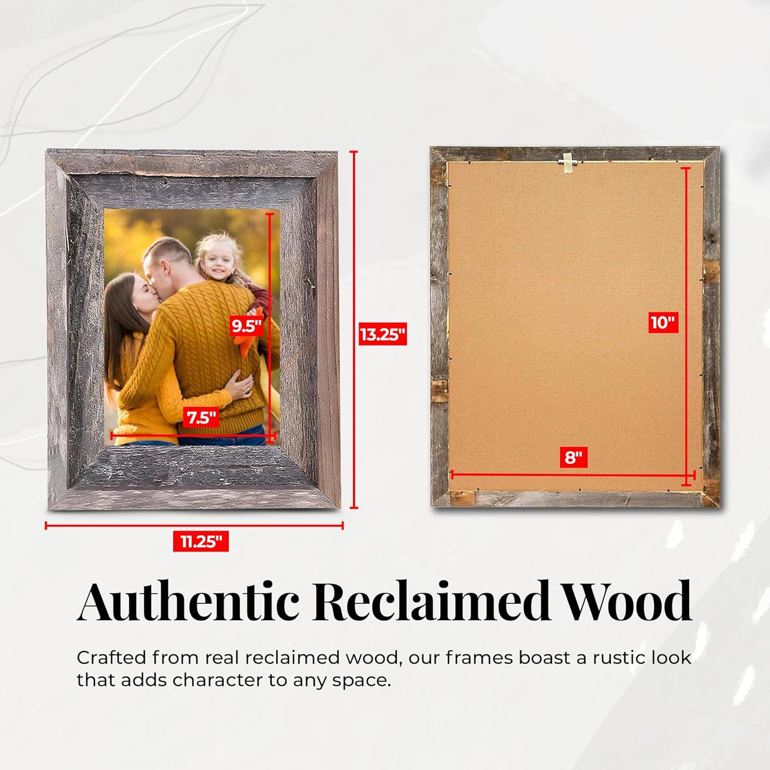 Millwood Pines Kattan Weathered Gray Wood Beveled Picture Frame