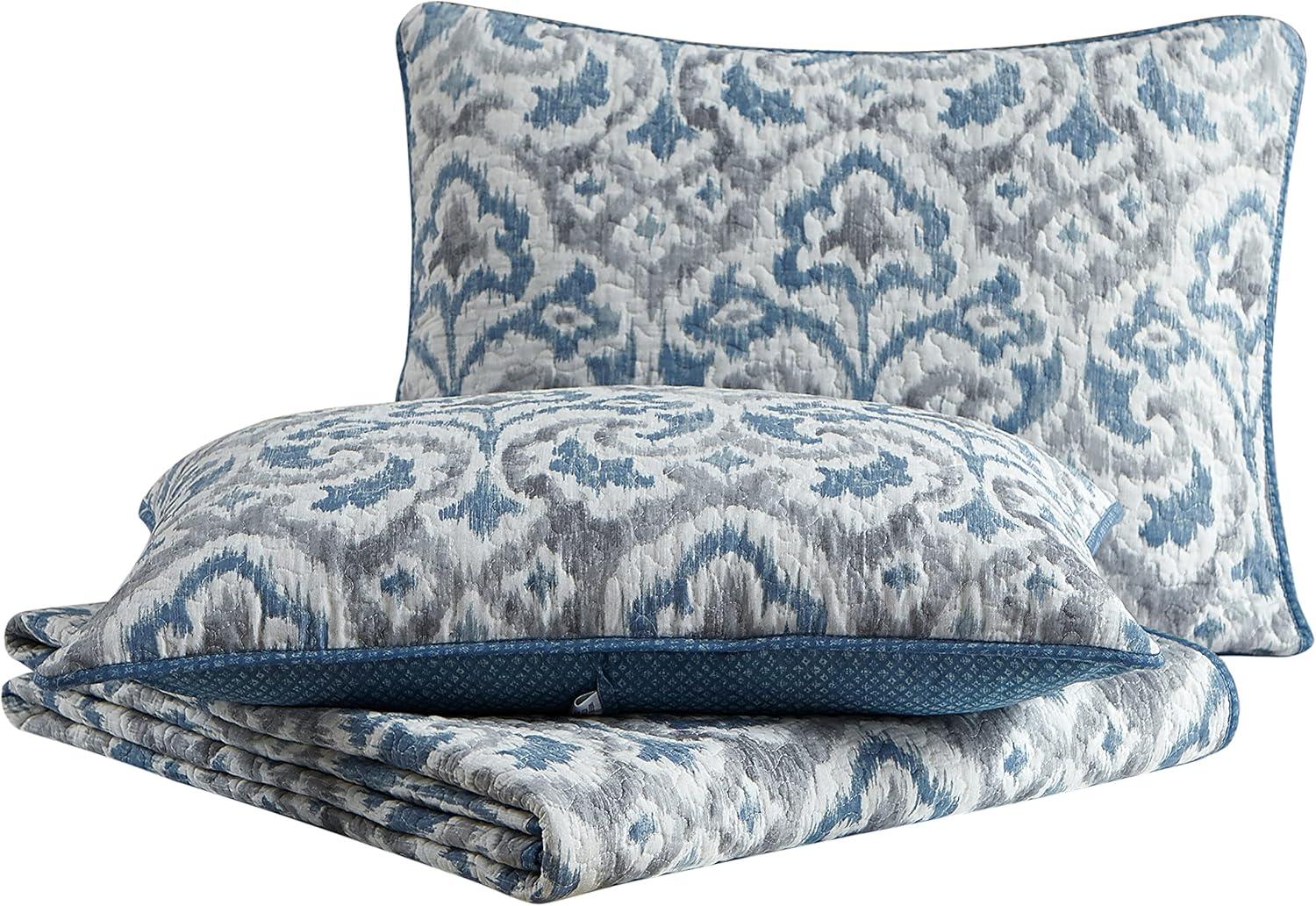 Cape Verde Quilt & Sham Set Smoke Blue - Tommy Bahama