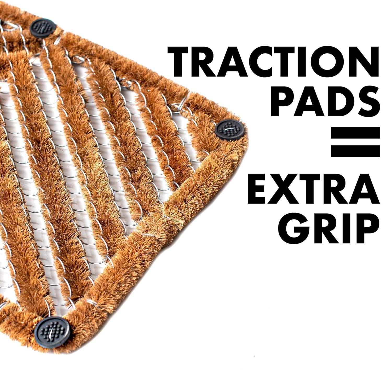 Ninamar Natural Coir Herringbone Door Mat - 24 x 16 inch