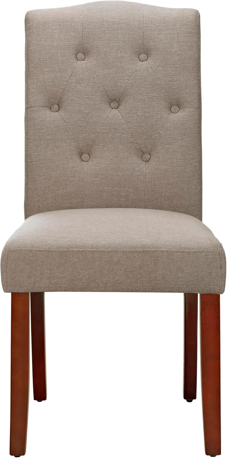 Dorel Living Claudio Tufted Dining or Living Room Accent Chair in Gray