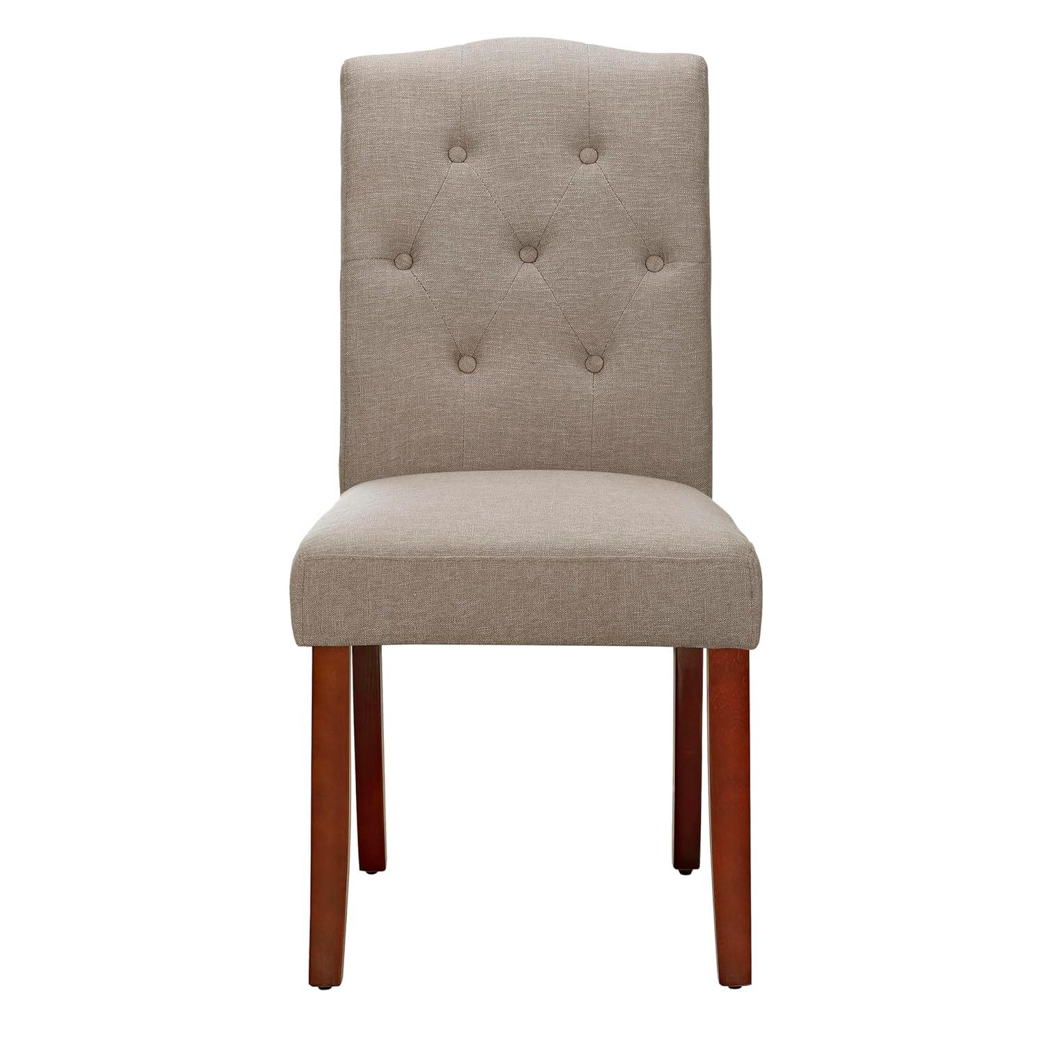 Dorel Living Claudio Tufted Dining or Living Room Accent Chair in Gray
