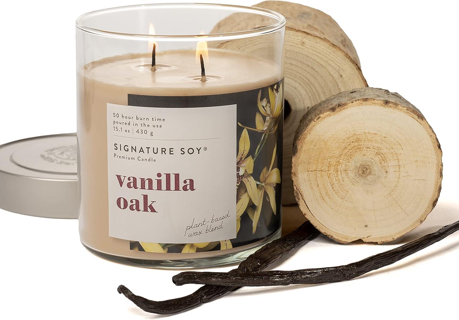 Signature Soy Signature Soy Lidded Vanilla Oak Scented Candle