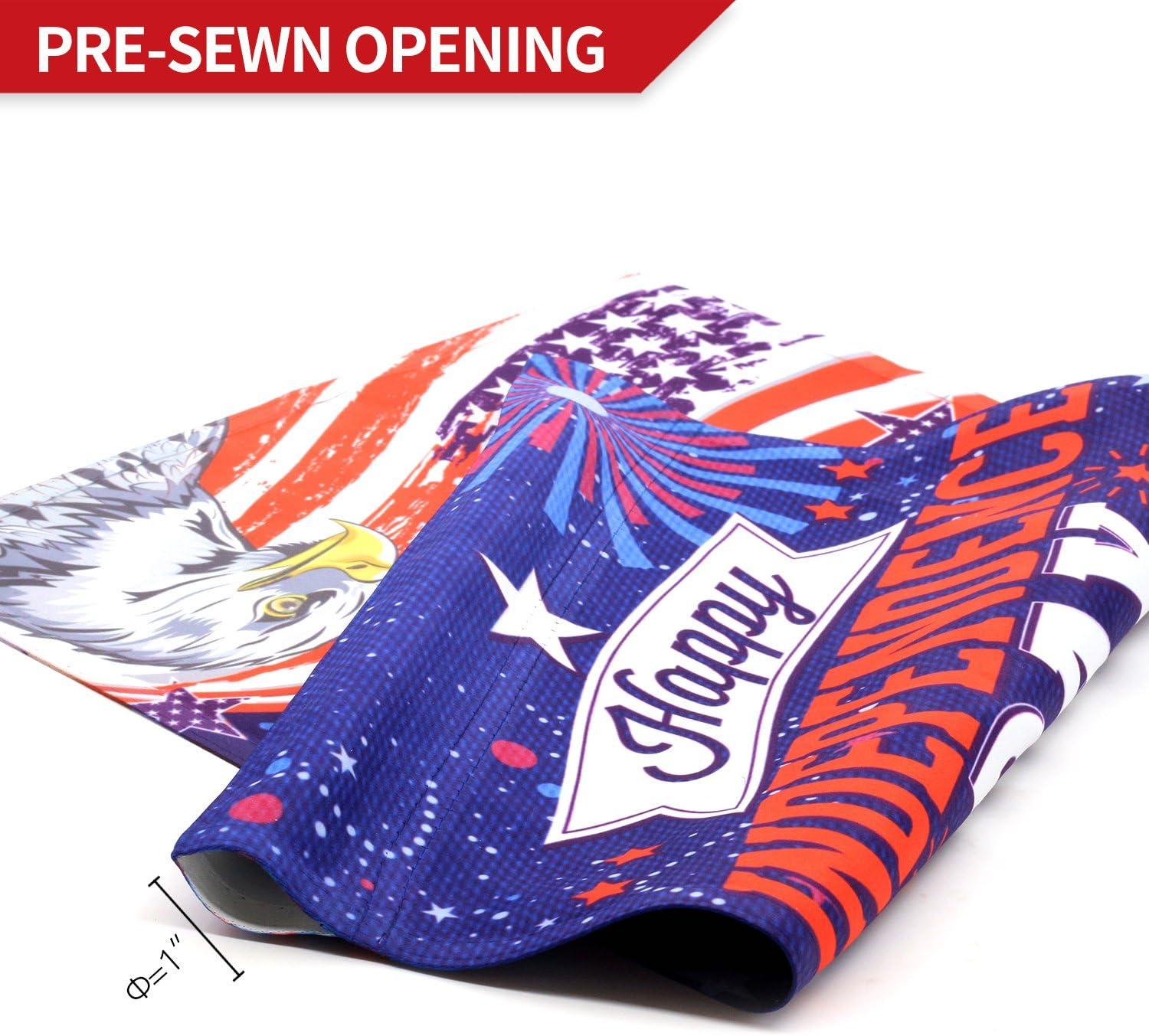 ANLEY Double Sided Premium Garden Flag, July 4th Independence Day USA American Memorial Garden Flags - 18 x 12.5 Inch