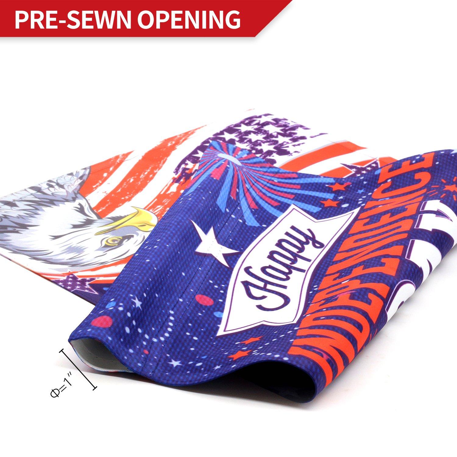 ANLEY Double Sided Premium Garden Flag, July 4th Independence Day USA American Memorial Garden Flags - 18 x 12.5 Inch