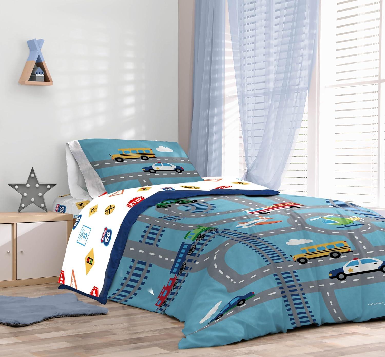 On The Go Twin Kids Microfiber Bedding Set