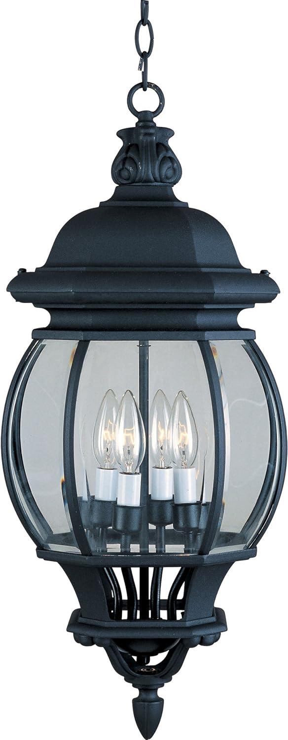 Crown Hill Black Aluminum 4-Light Outdoor Hanging Lantern