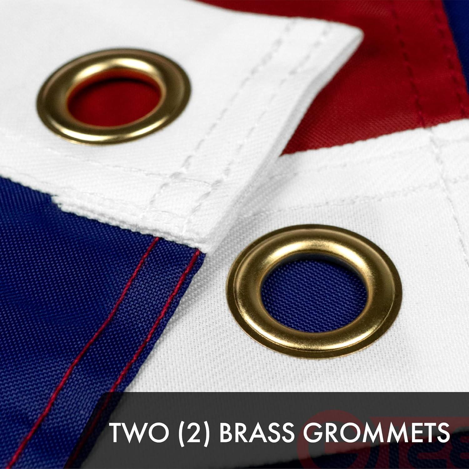 g128 - american usa us flag 4x6 ft embroidered stars sewn stripes brass grommets
