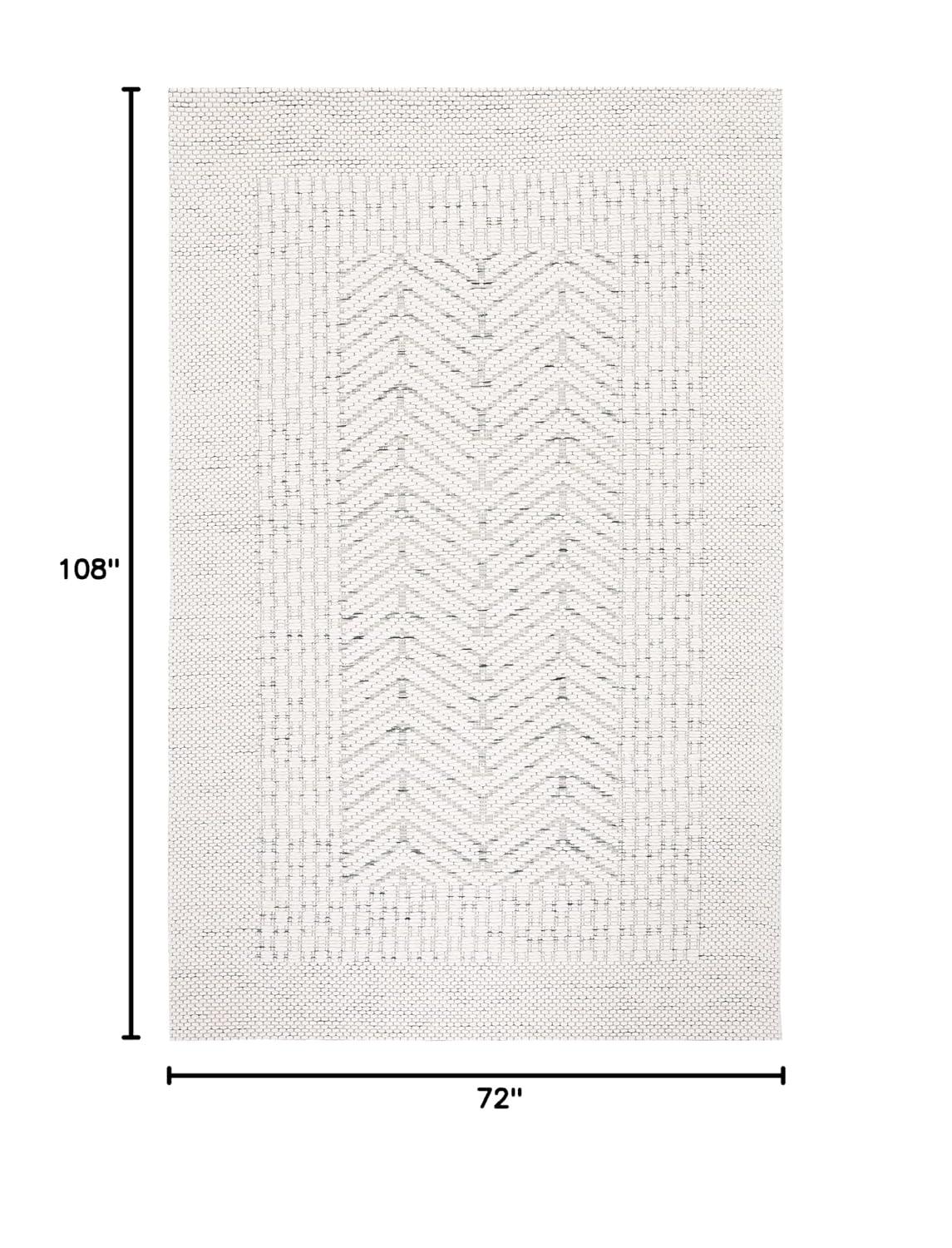 Marbella MRB427 Hand Woven Indoor Area Rug - Ivory/Green - 6'x9' - Safavieh