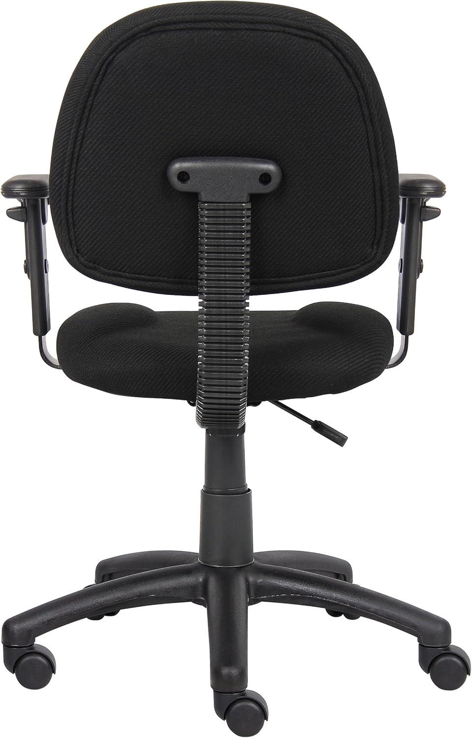 Boss Office Products DX Posture Office Chair with Adjustable Arms in Black
