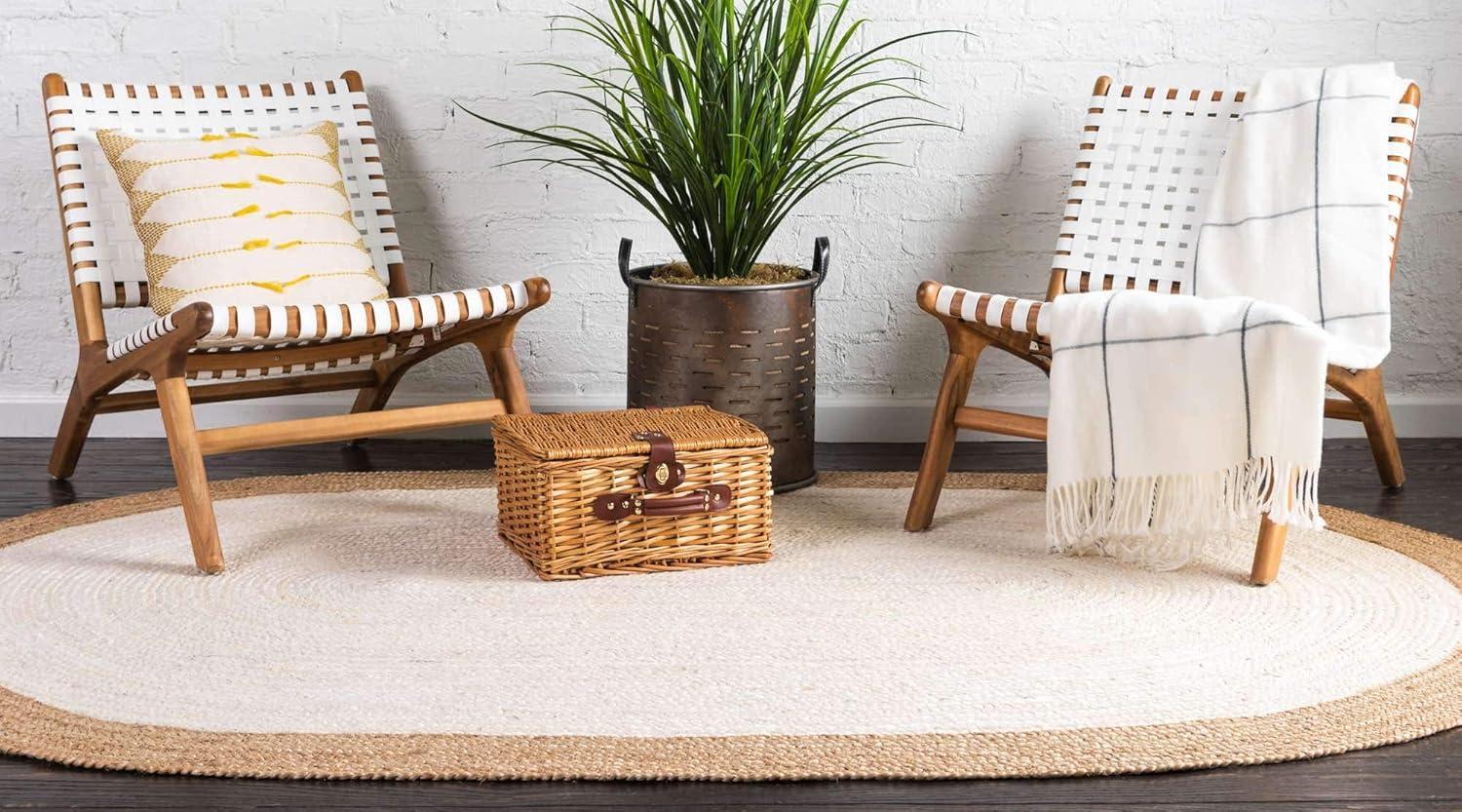 Whittlesey Natural Fiber Hand Woven Jute Solid Color Rug