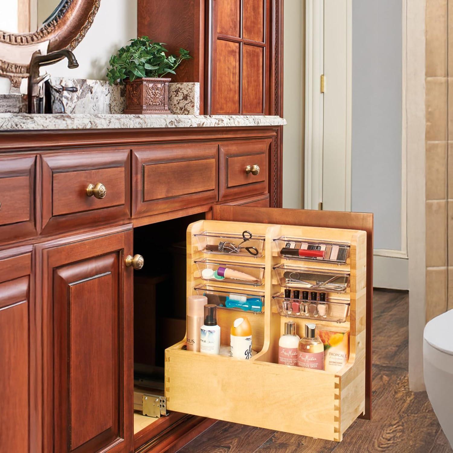Rev-A-Shelf Rev-A-Shelf Wood Vanity Base Cabinet Organizer w/ Soft-Close