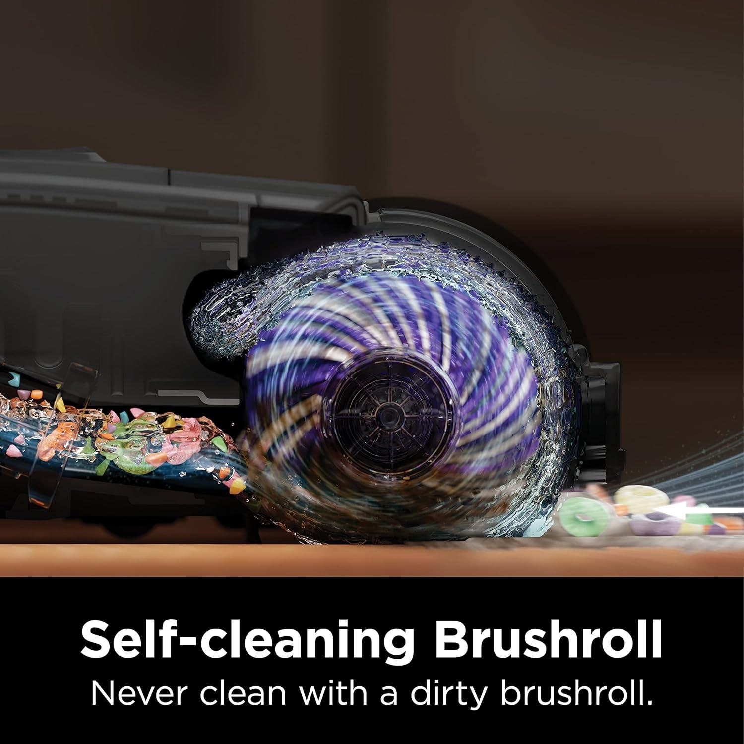 Blue Cordless Stick Vacuum with Self-Cleaning System