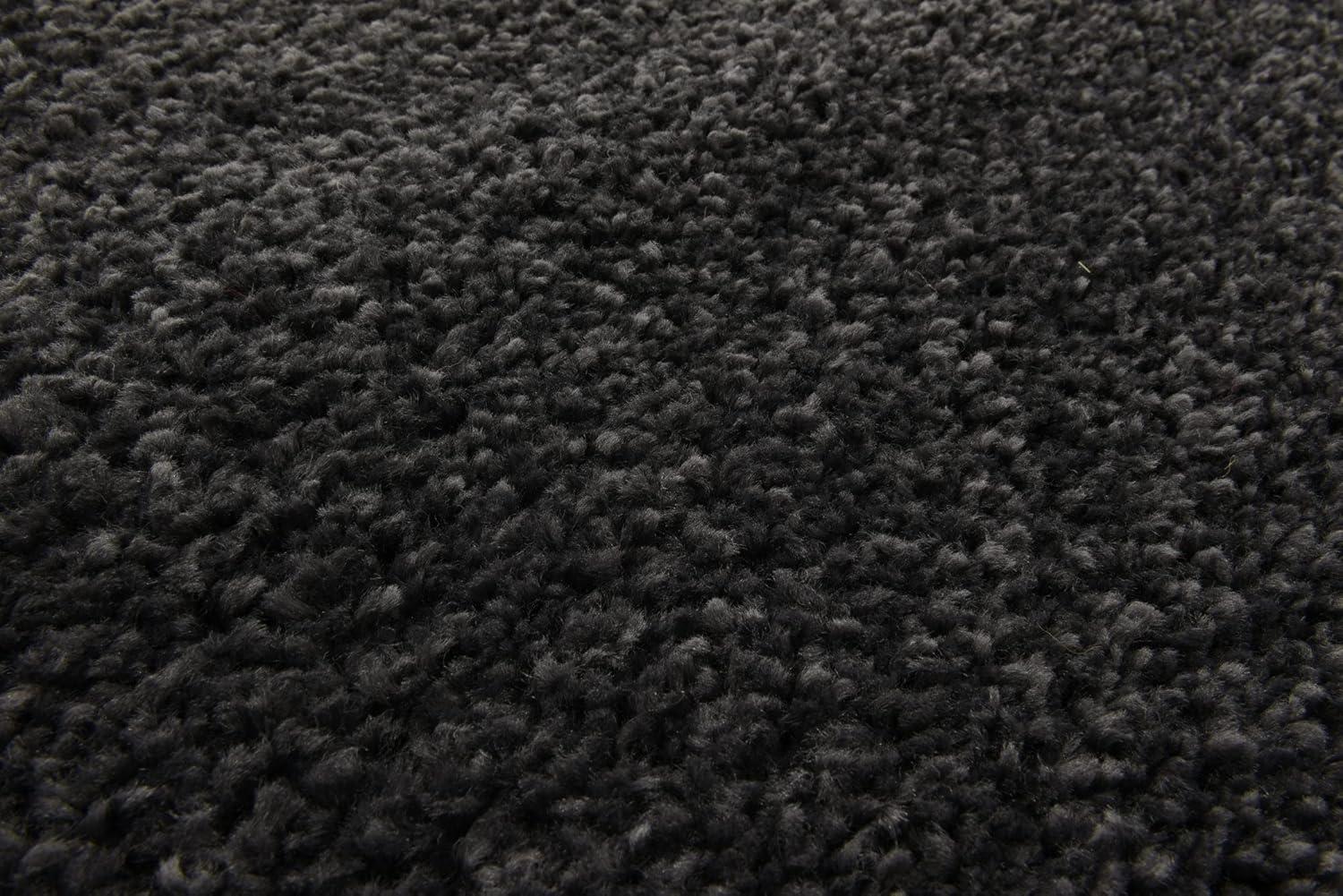 Charcoal Chic 5' x 7' Plush Shag Area Rug for Easy Care