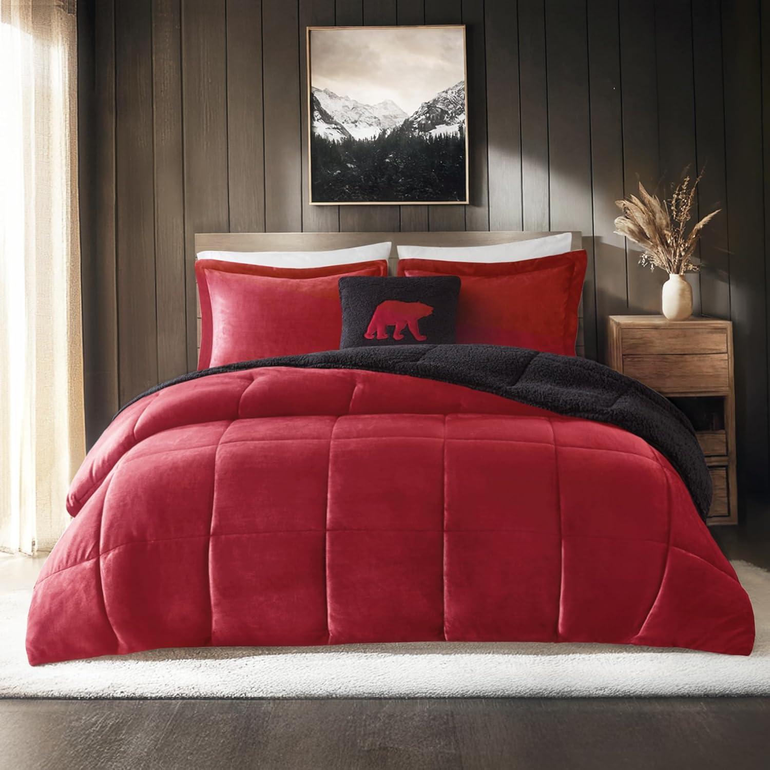 Woolrich Alton Plush to Sherpa Down Alternative Comforter Set