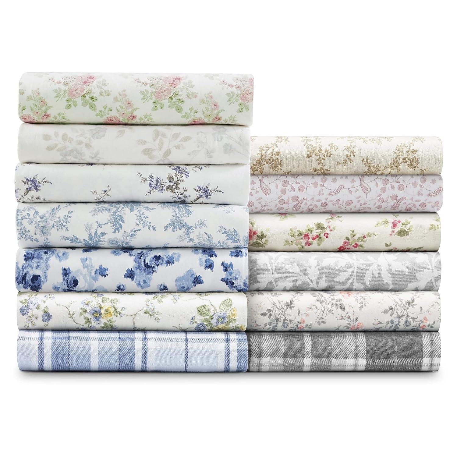 Laura Ashley Cotton Flannel Cozy Sheet Sets