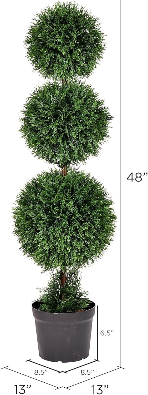 Vickerman Artificial Cedar Ball Topiary In Pot UV