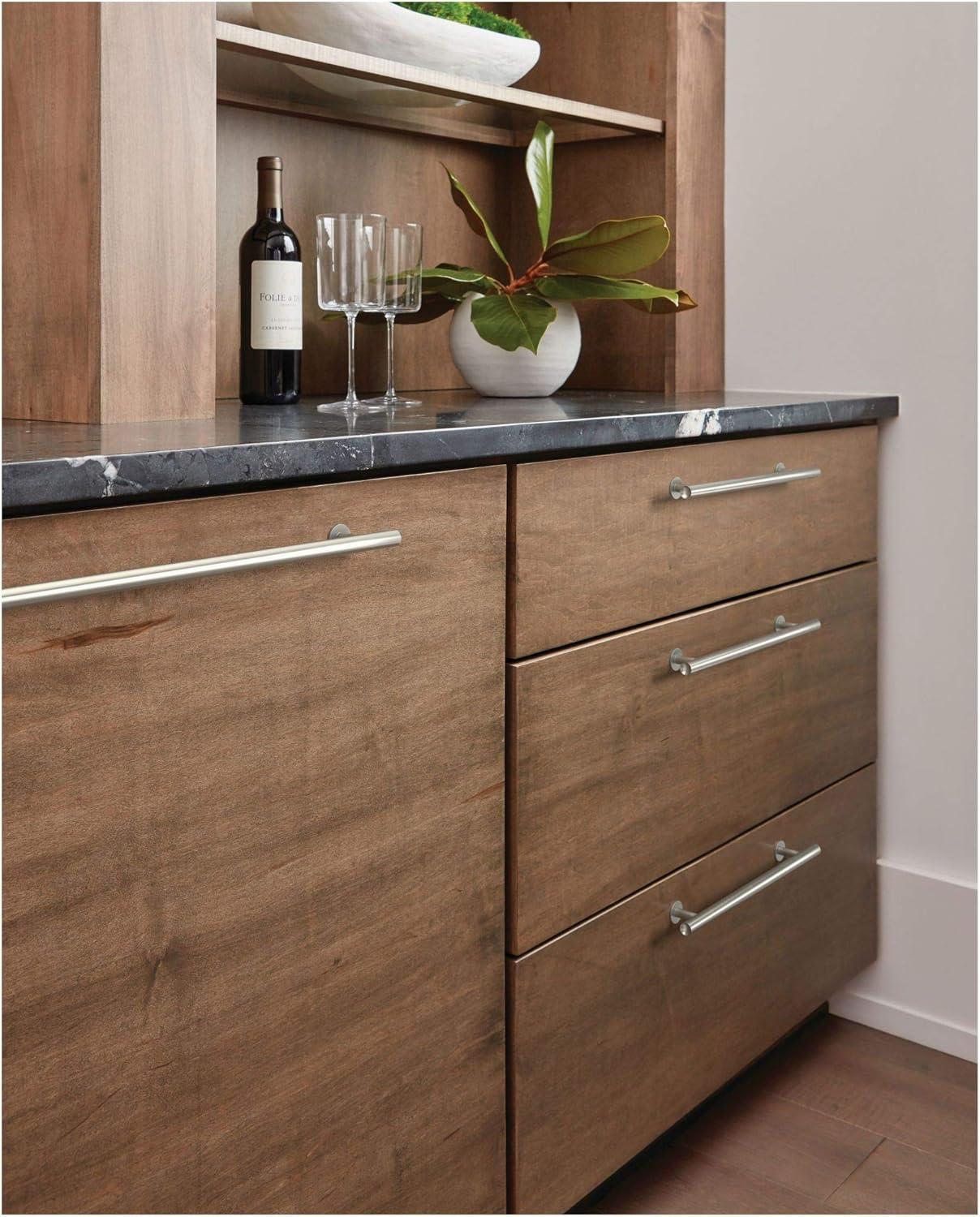 Amerock Radius 10-1/16 inch (256mm) Center-to-Center Satin Nickel Cabinet Pull