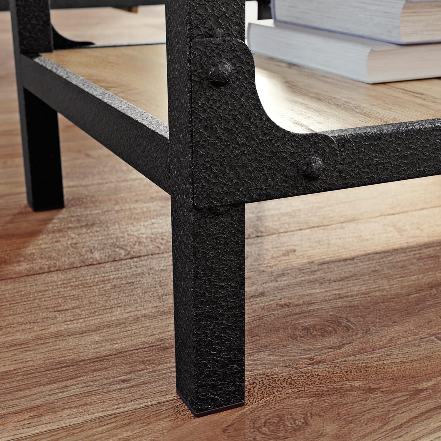 Sauder Steel River Milled Mesquite Small Desk with Drawers, Milled Mesquite Finish