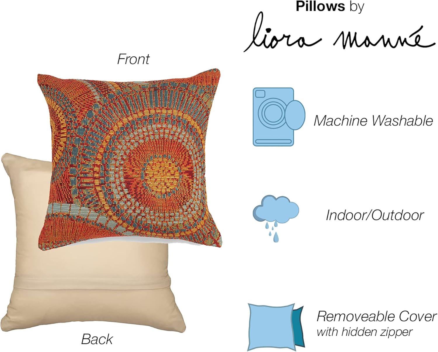 Marina Circles Indoor/Outdoor Pillow 18" X 18"