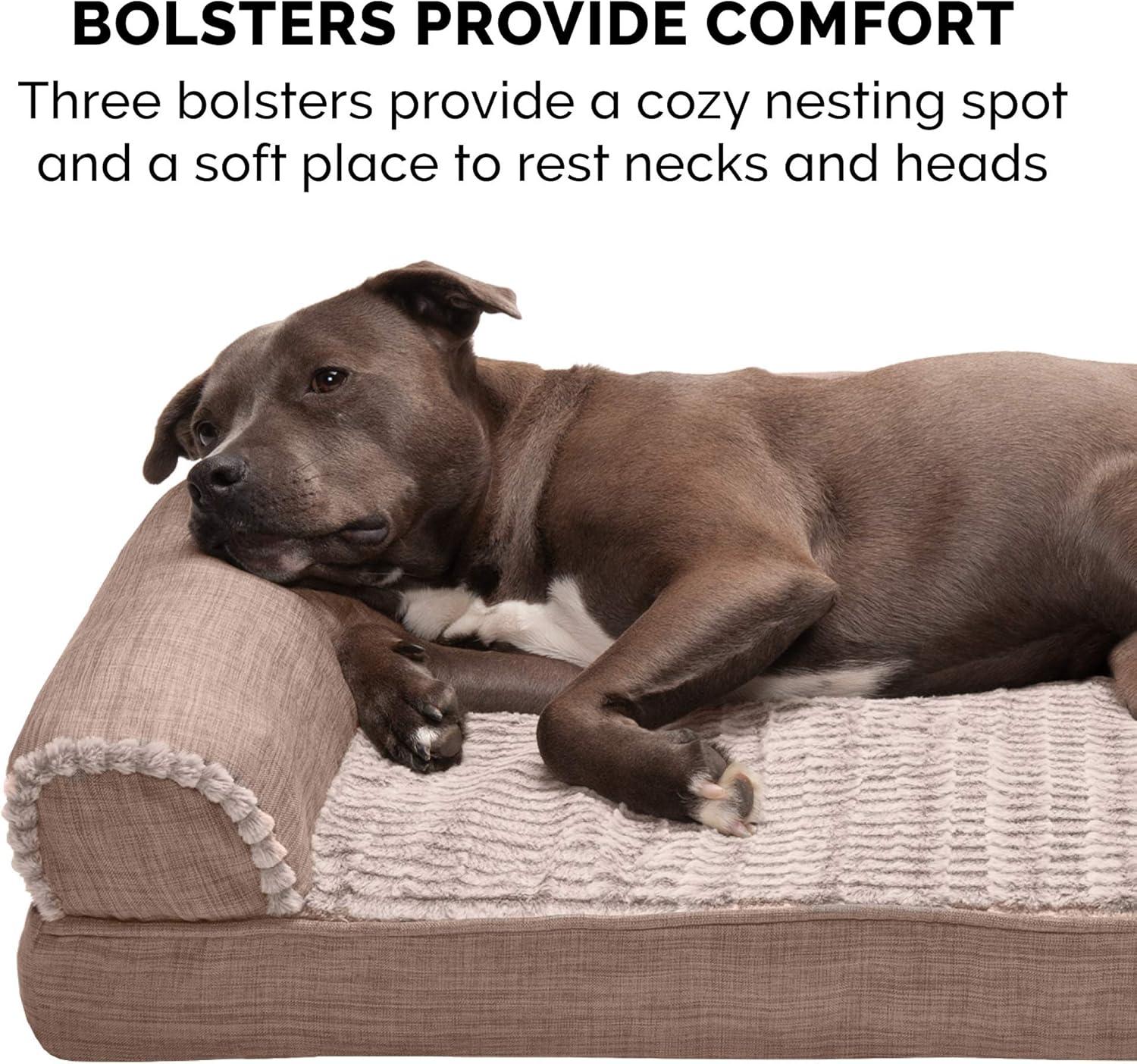 Luxe Fur & Performance Linen Sofa Bed