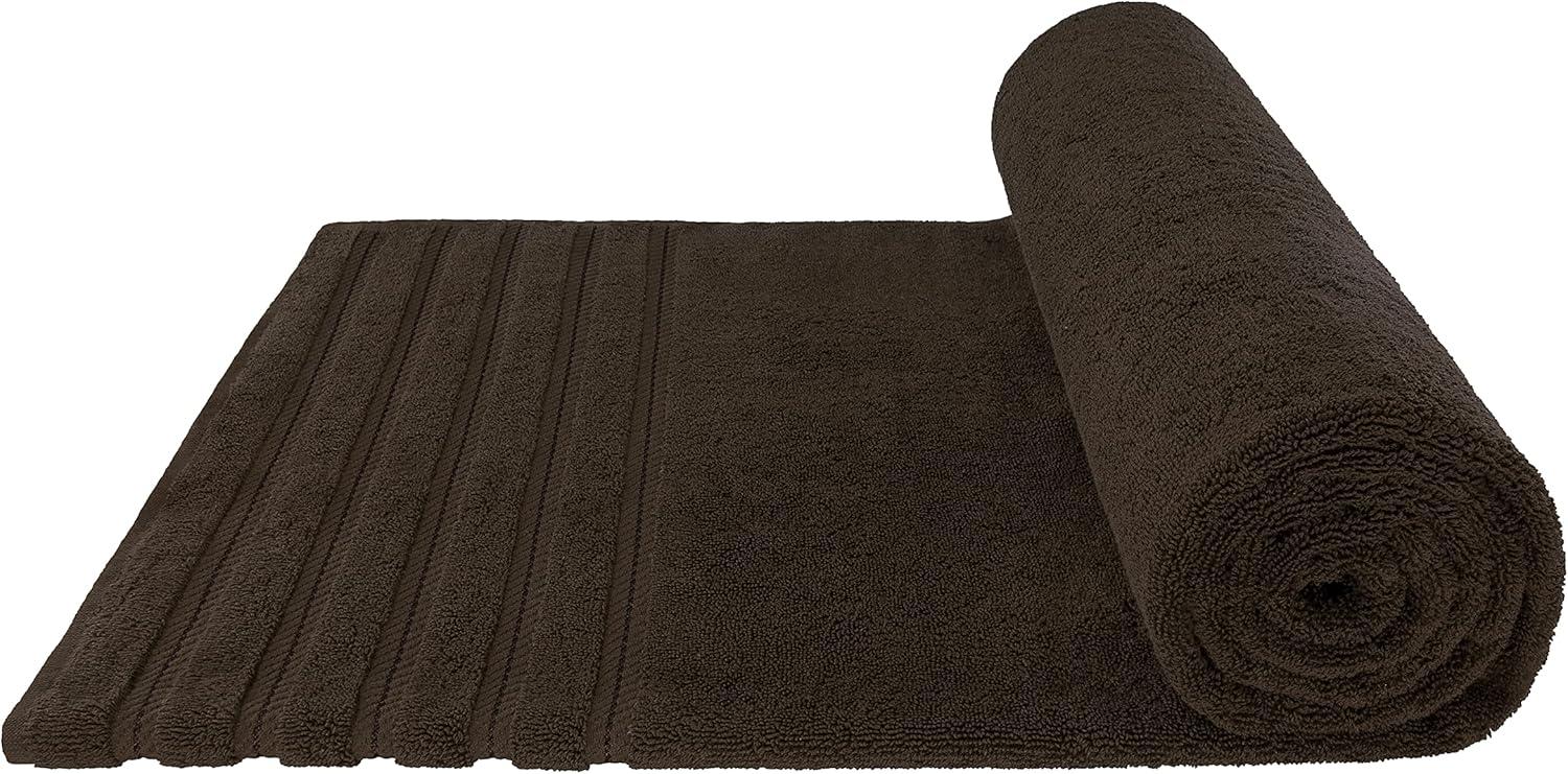 American Soft Linen Luxury 35x70 Jumbo Large Bath Towel, 100% Cotton Turkish Bath Towel Sheet, Brown