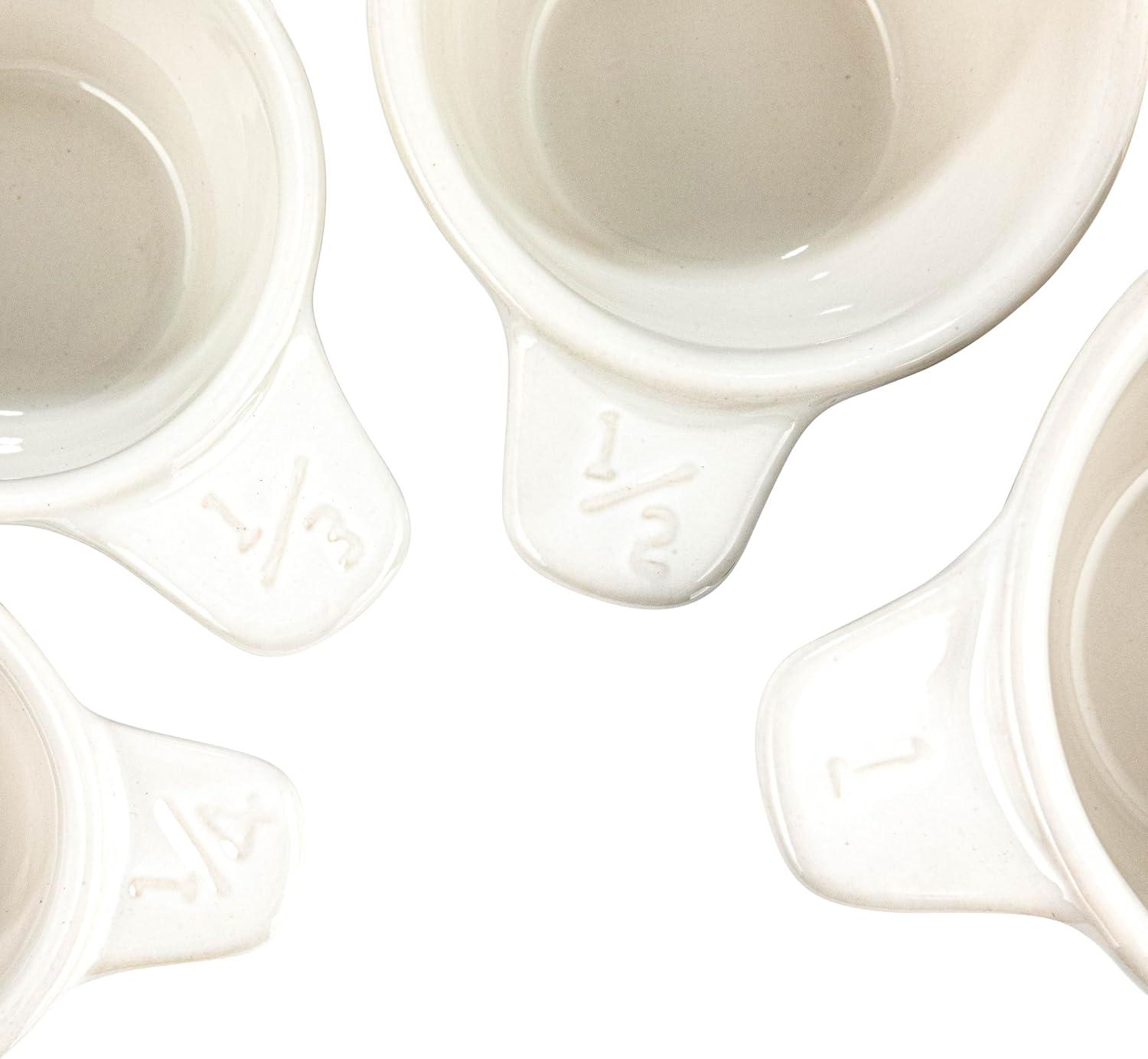 Creative Co-Op Creative Co-Op Melange 4 -Piece Ceramic Measuring Cup Set