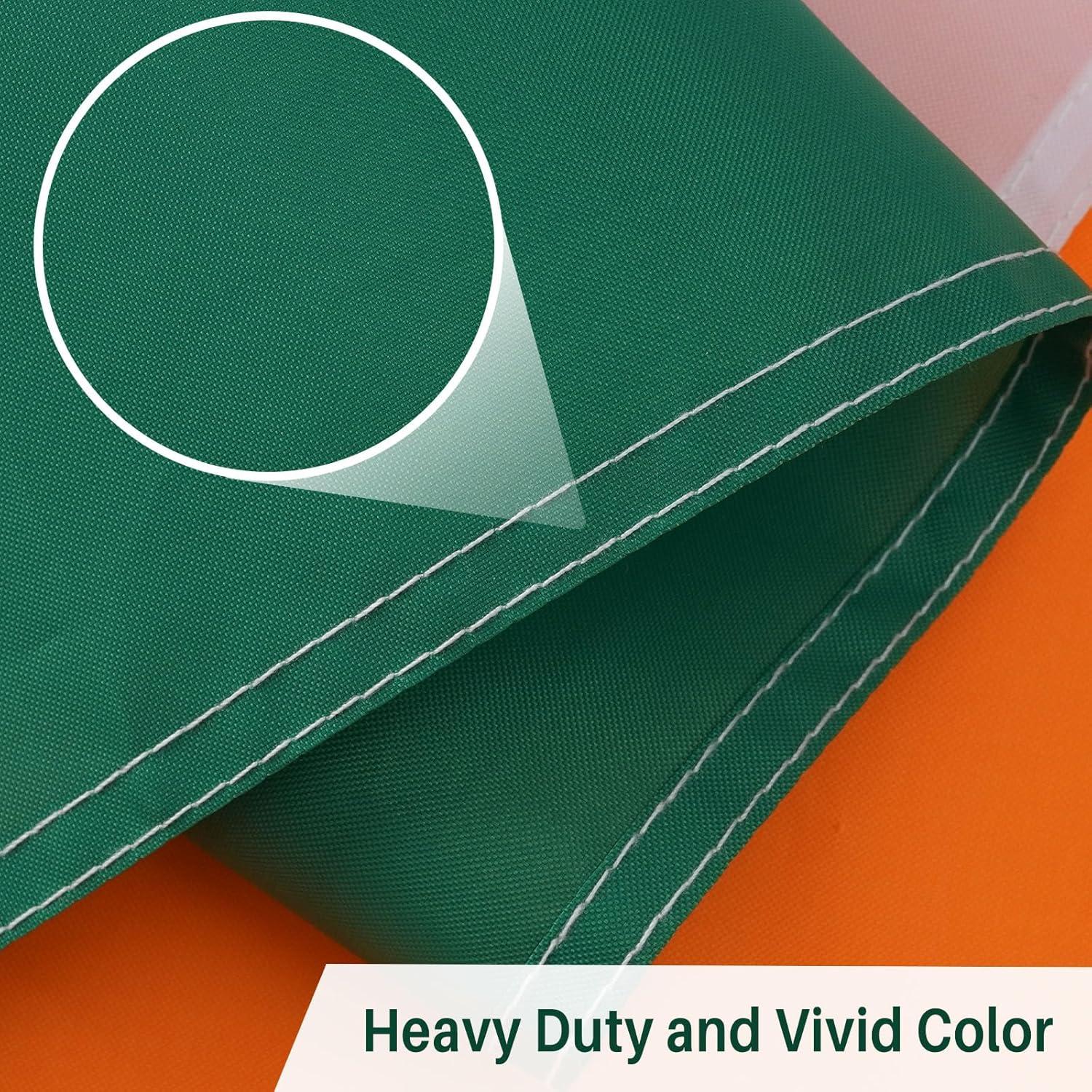 AMZFLAG Irish Flag 3x5 feet Outdoor, Heavy Duty Ireland Flags for St Patrick Day Outside with 2 Brass Grommets, Double Sided Irish Flags for House Decoration
