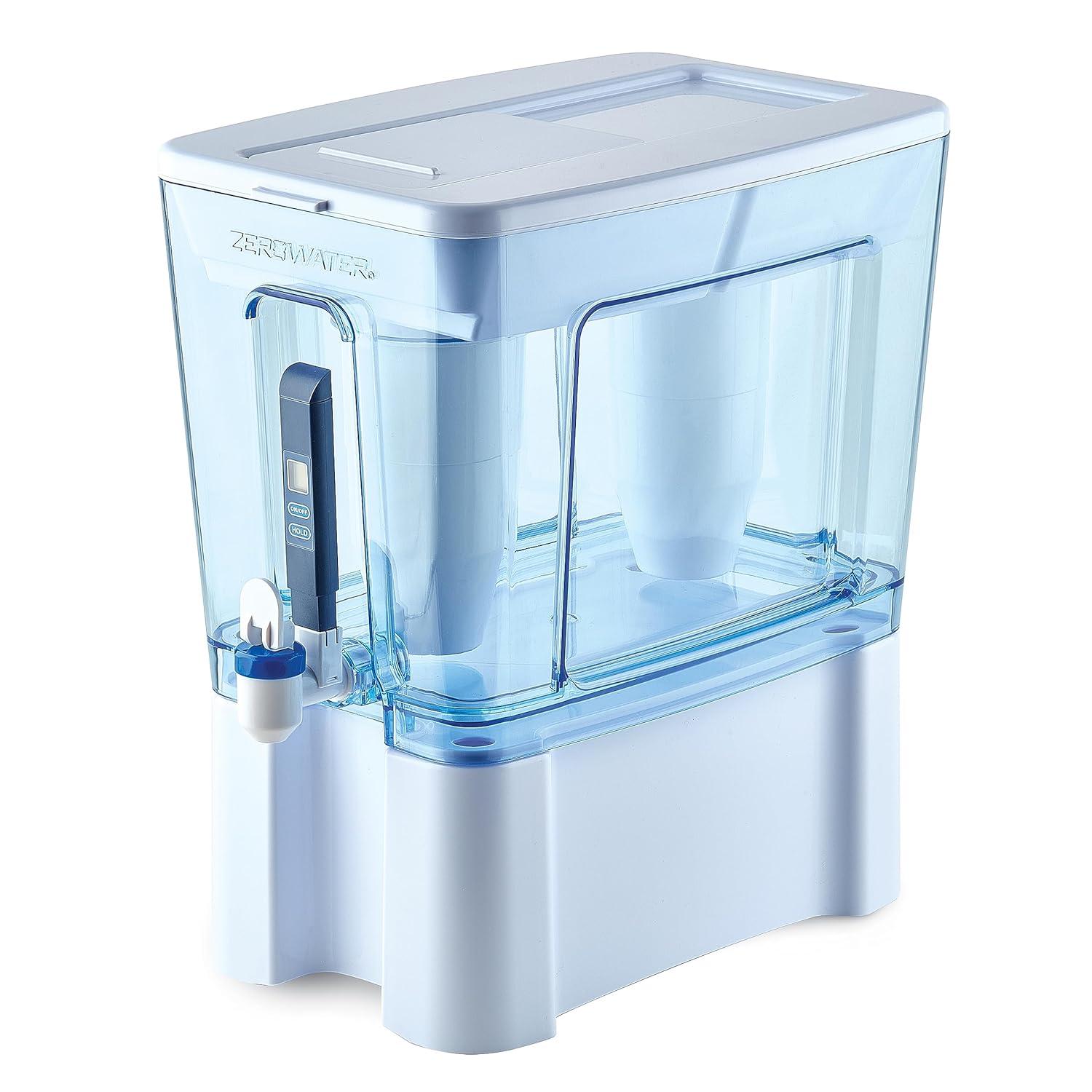 ZeroWater 52-cup Ready Read Dispenser: BPA-Free Water Filtration System, Filters Odors, Sediment, Mercury, Lead, Chlorine