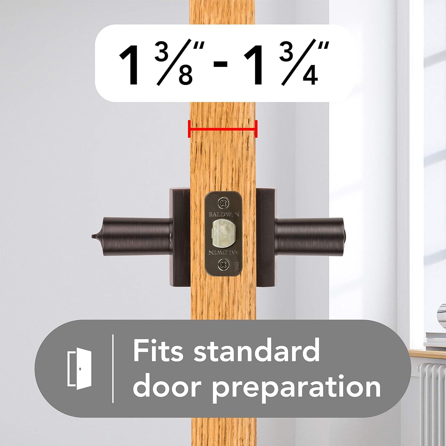 Baldwin 353Spl-Sqr Spyglass Privacy Door Lever Set