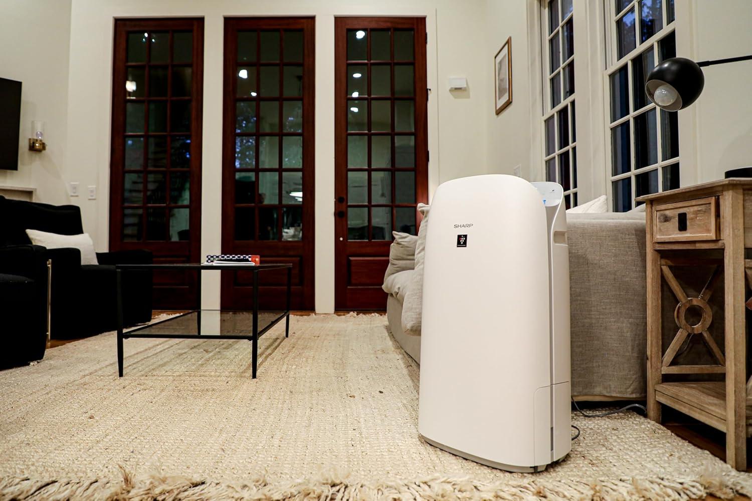 Sharp White Smart Air Purifier and Humidifier with HEPA Filter