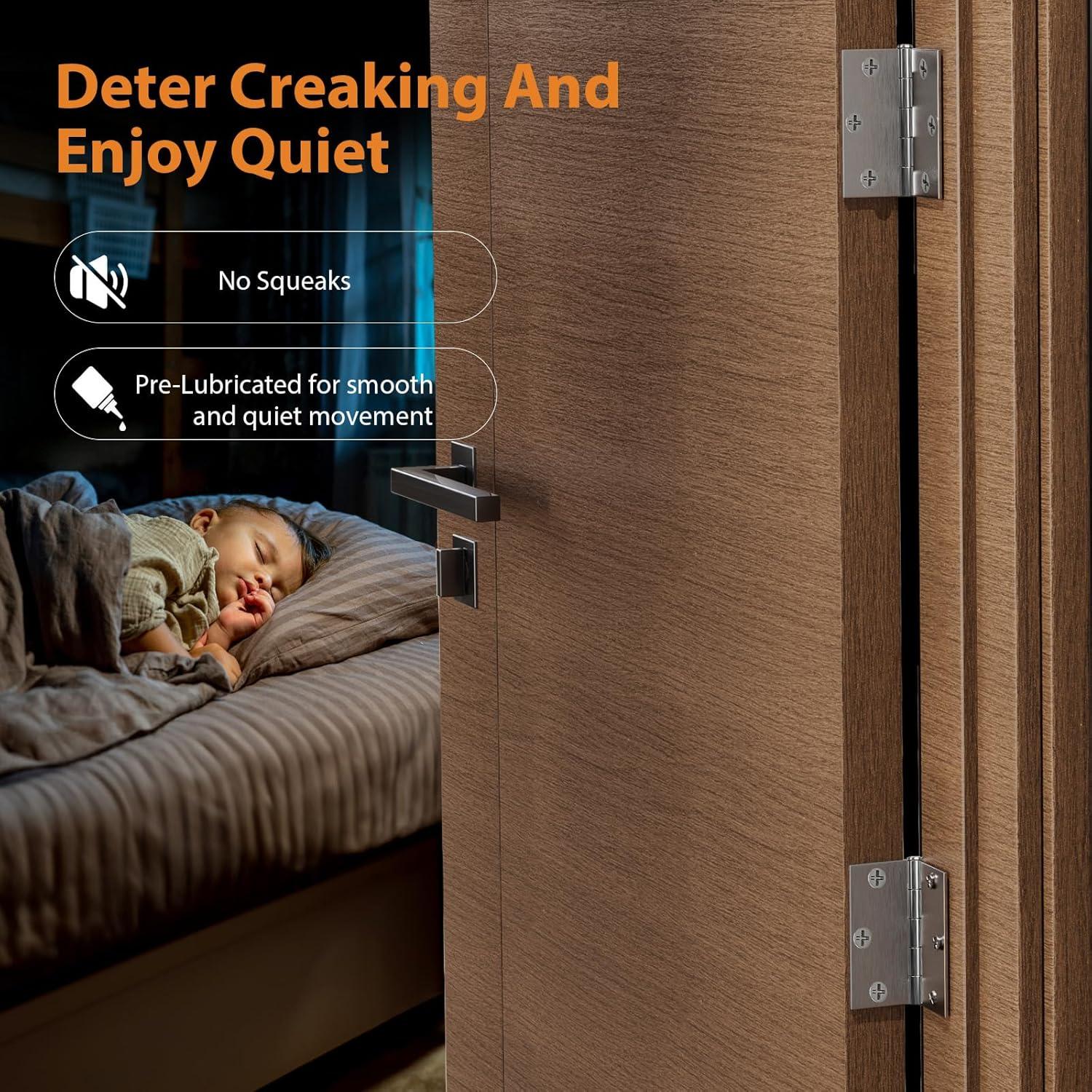 Design House 3.5" H x 3.5" W Butt Bearing Door Hinges (Set of 3)