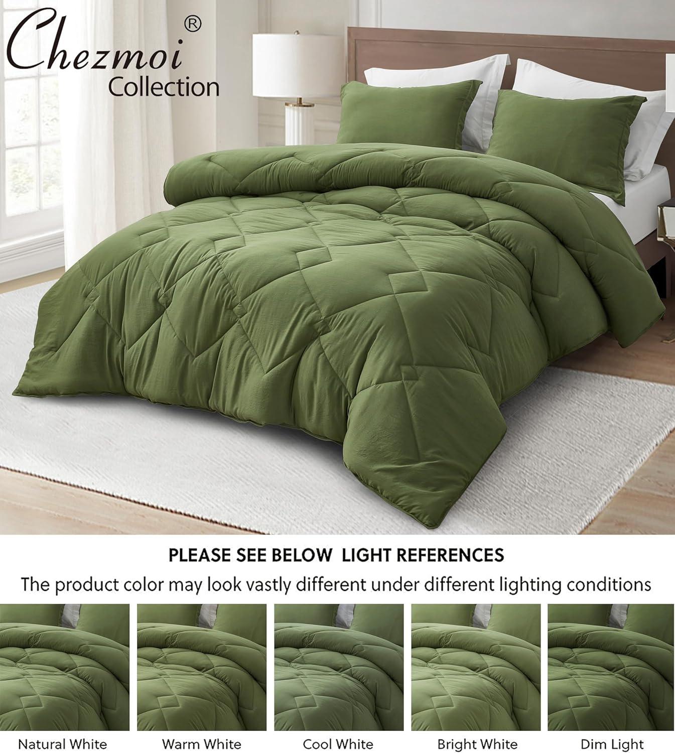 Chezmoi Collection Logan Solid Comforter Set
