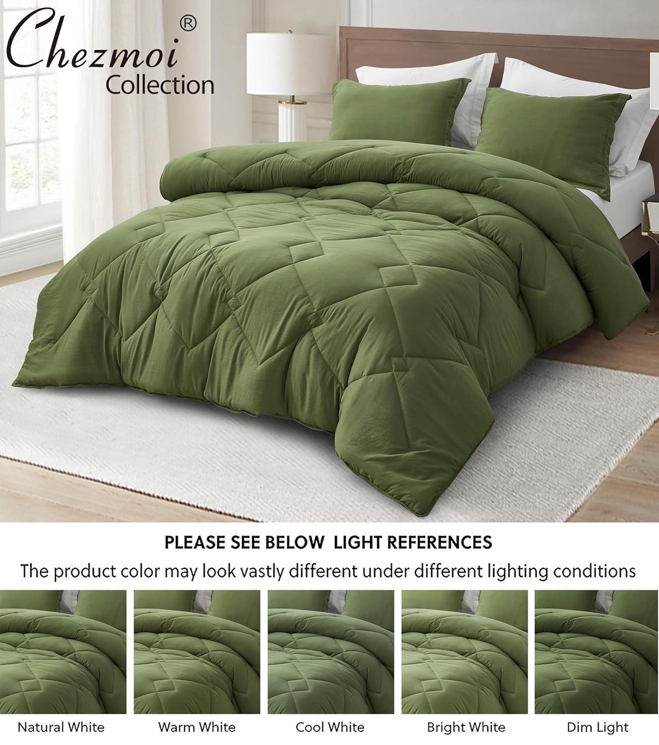 Chezmoi Collection Logan Solid Comforter Set