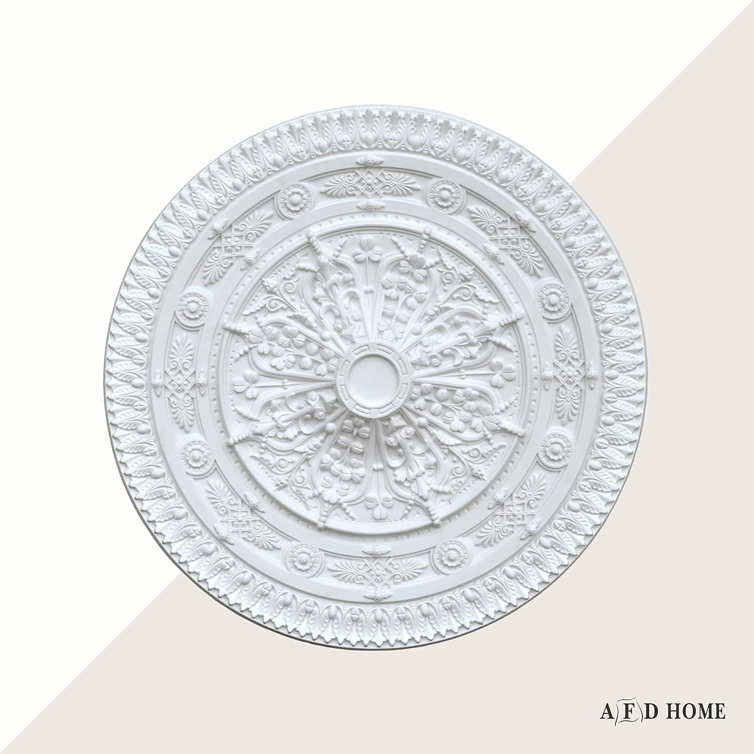 AFD Classic White Round Ceiling Medallion 37 Inch Dia