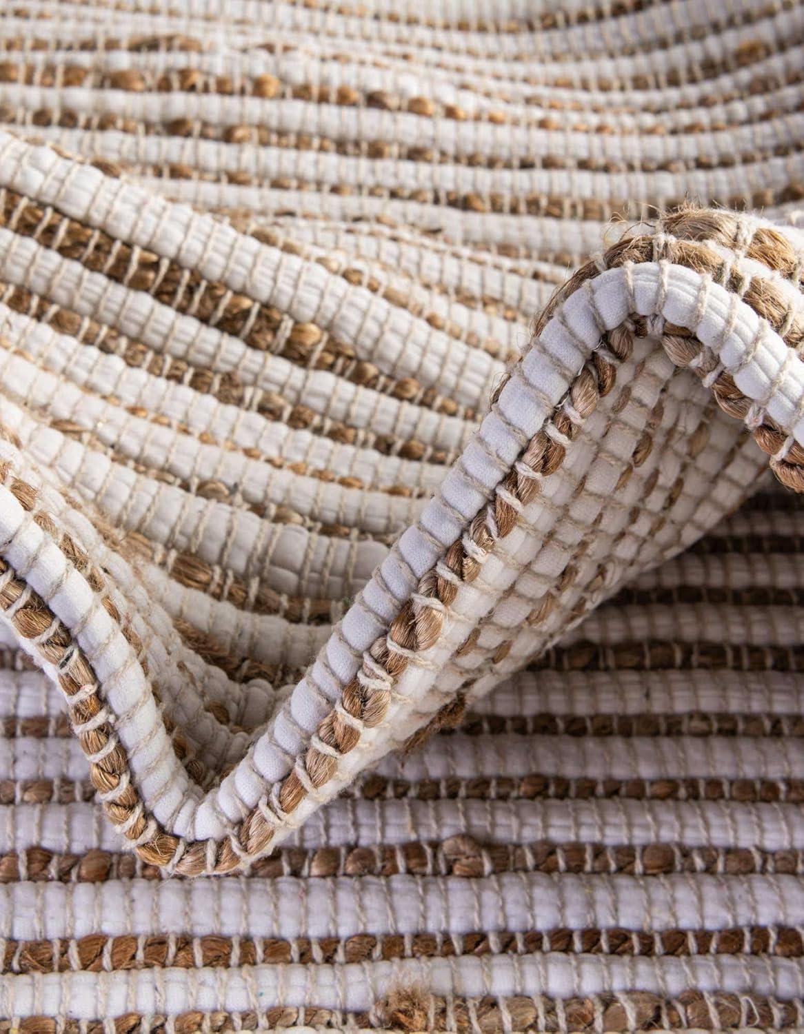 Unique Loom 7' 1 x 10' 0 Chindi Jute Rectangle Area Rug