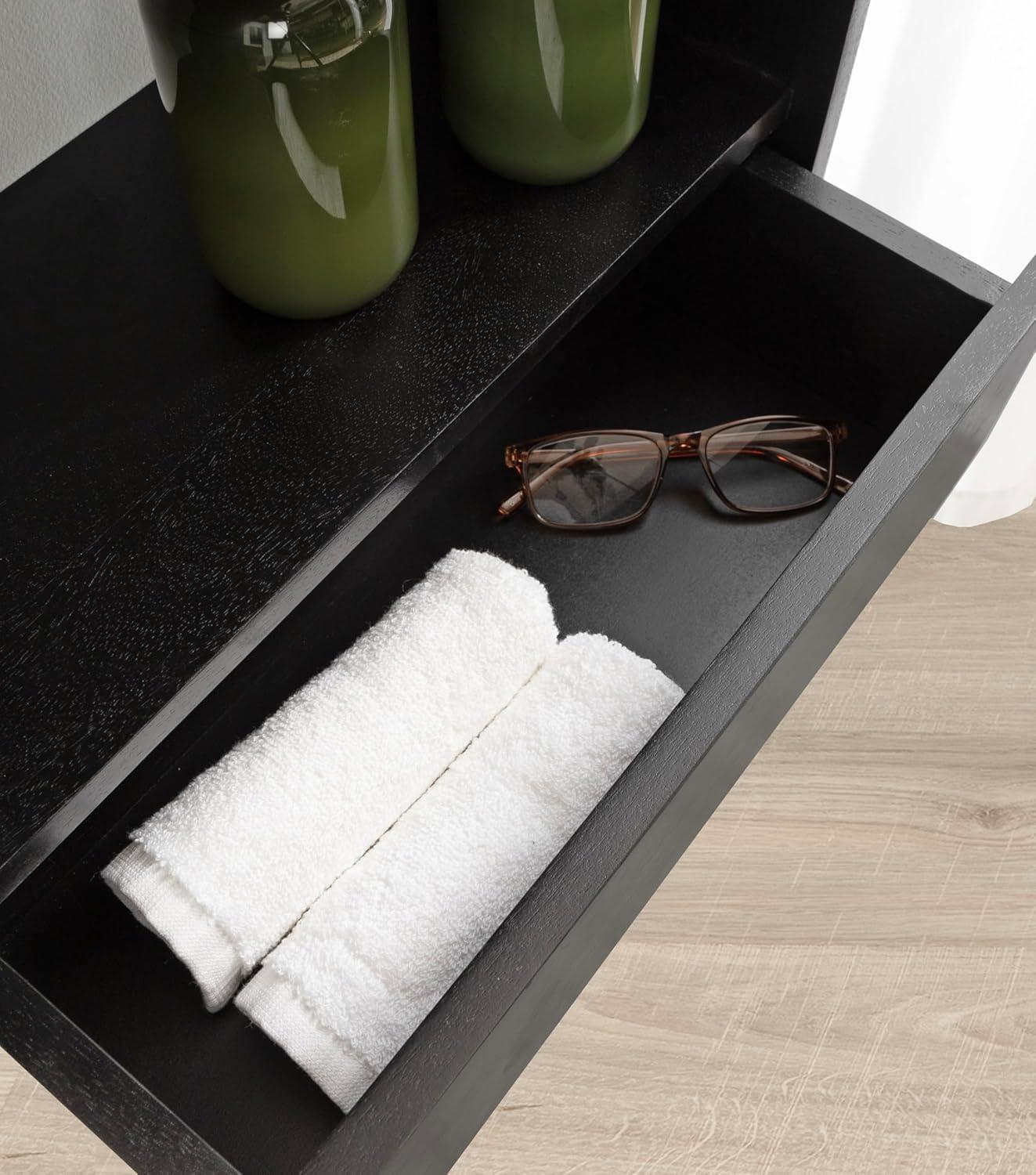 Hokku Designs Wooden Wall Shelf with Storage Drawer
