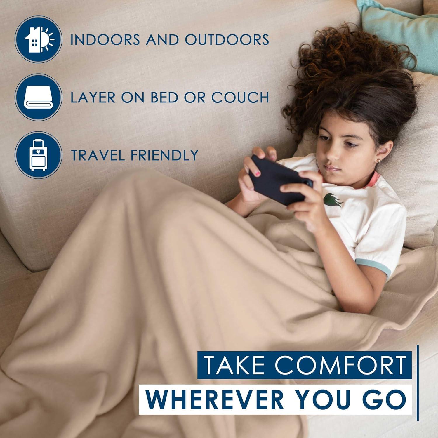 Martex Super Soft Fleece Blanket All Season, Warm, Lightweight, Cozy Throw Blanket