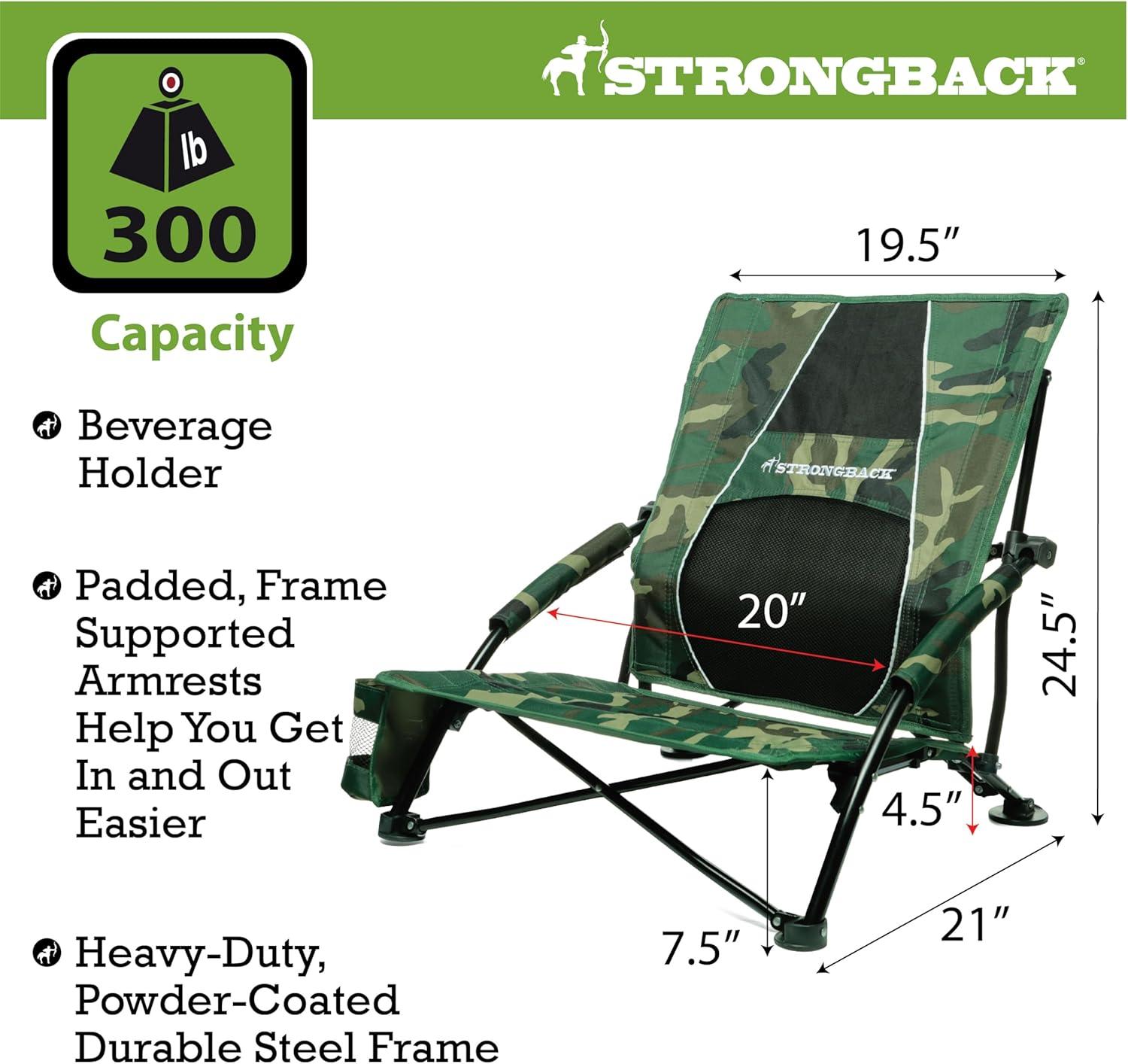 Camo Zero Gravity Low Beach Chair with Arms