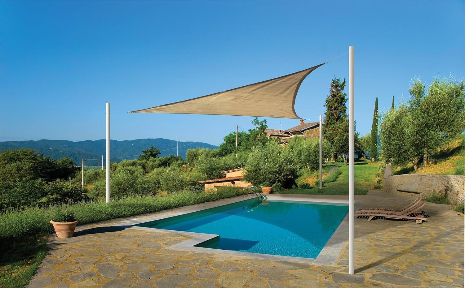 ShadeLogic Sun Shade Sail 12 Foot Triangle - Sand
