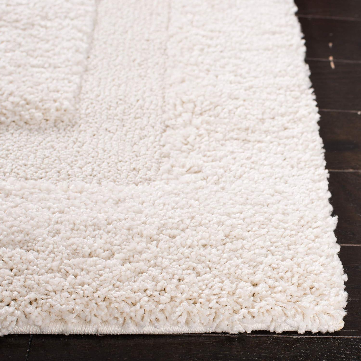 Florida Shag SG454 Power Loomed Indoor Area Rug - Creme/Creme - 6'x9' - Safavieh.