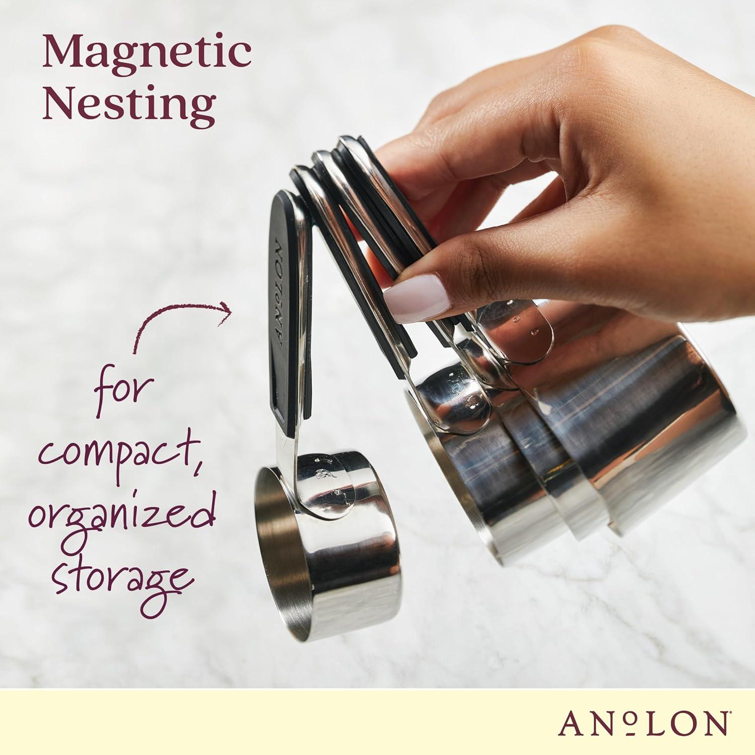 Anolon Suregrip Magnetic Measuring Cup Set, 4 Piece