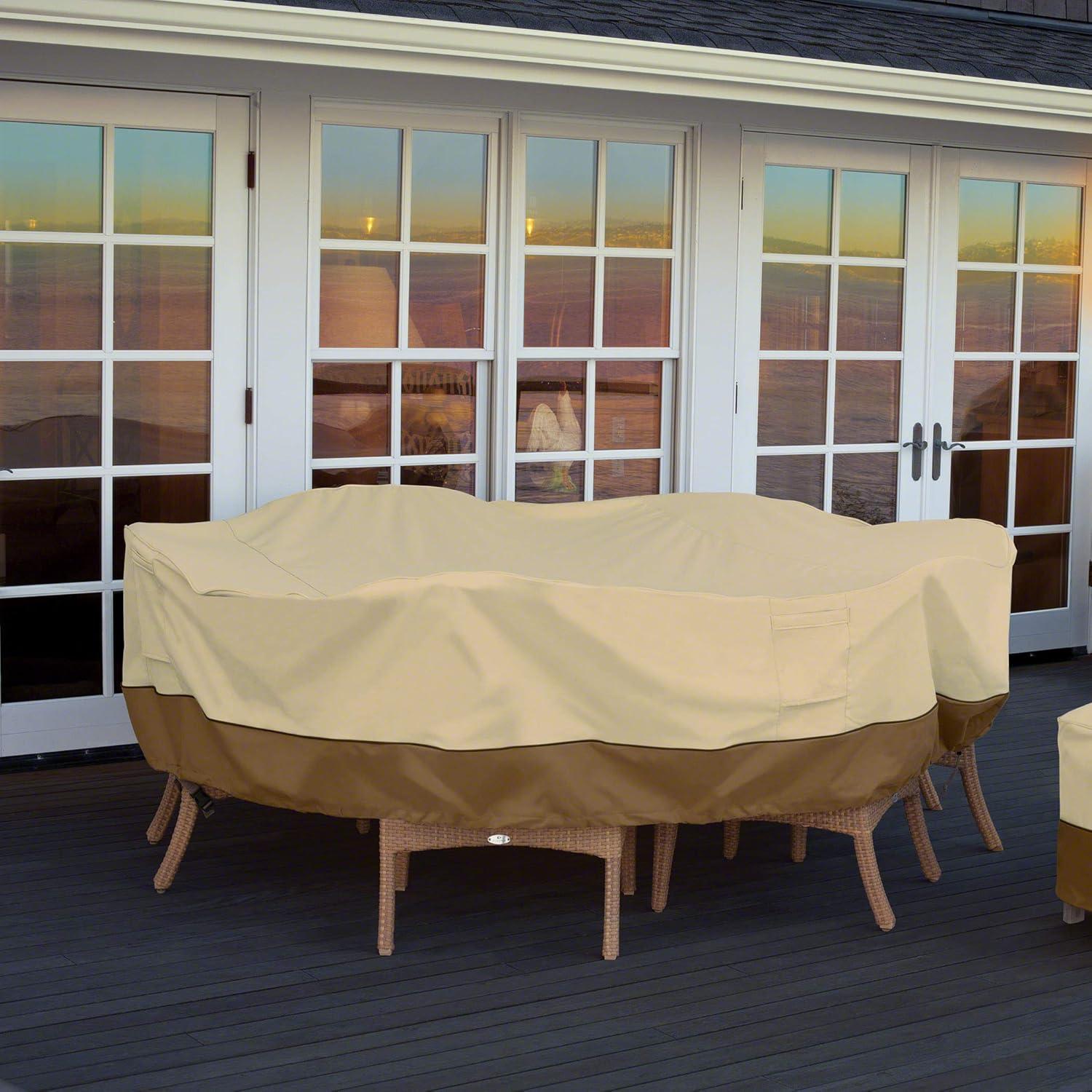 Classic Accessories Veranda Water-Resistant 72 Inch Rectangular/Oval Patio Table Cover