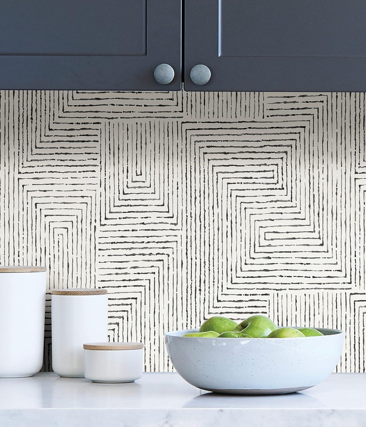 Ink Modern Peel & Stick Geometric Wallpaper