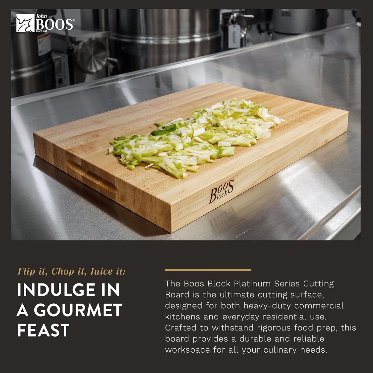 John Boos John Boos Platinum Series Reversible Wood Cutting Board, Maple