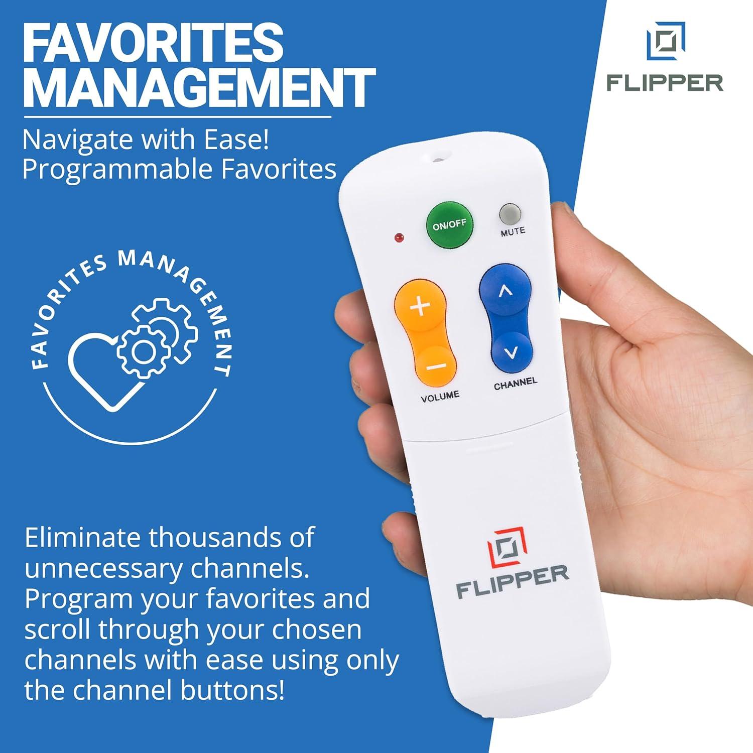 Flipper Big Button Remote (A22 V.2) Remote Control, 1 Count, 1 Pack